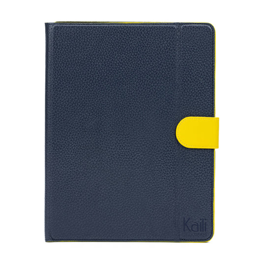 Kaili Mood Leather Tablet Case & Stand 8–10 in – Blue/Yellow