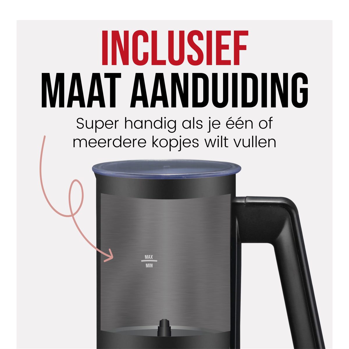 DistinQ 4-in-1 Electric Milk Frother – Black