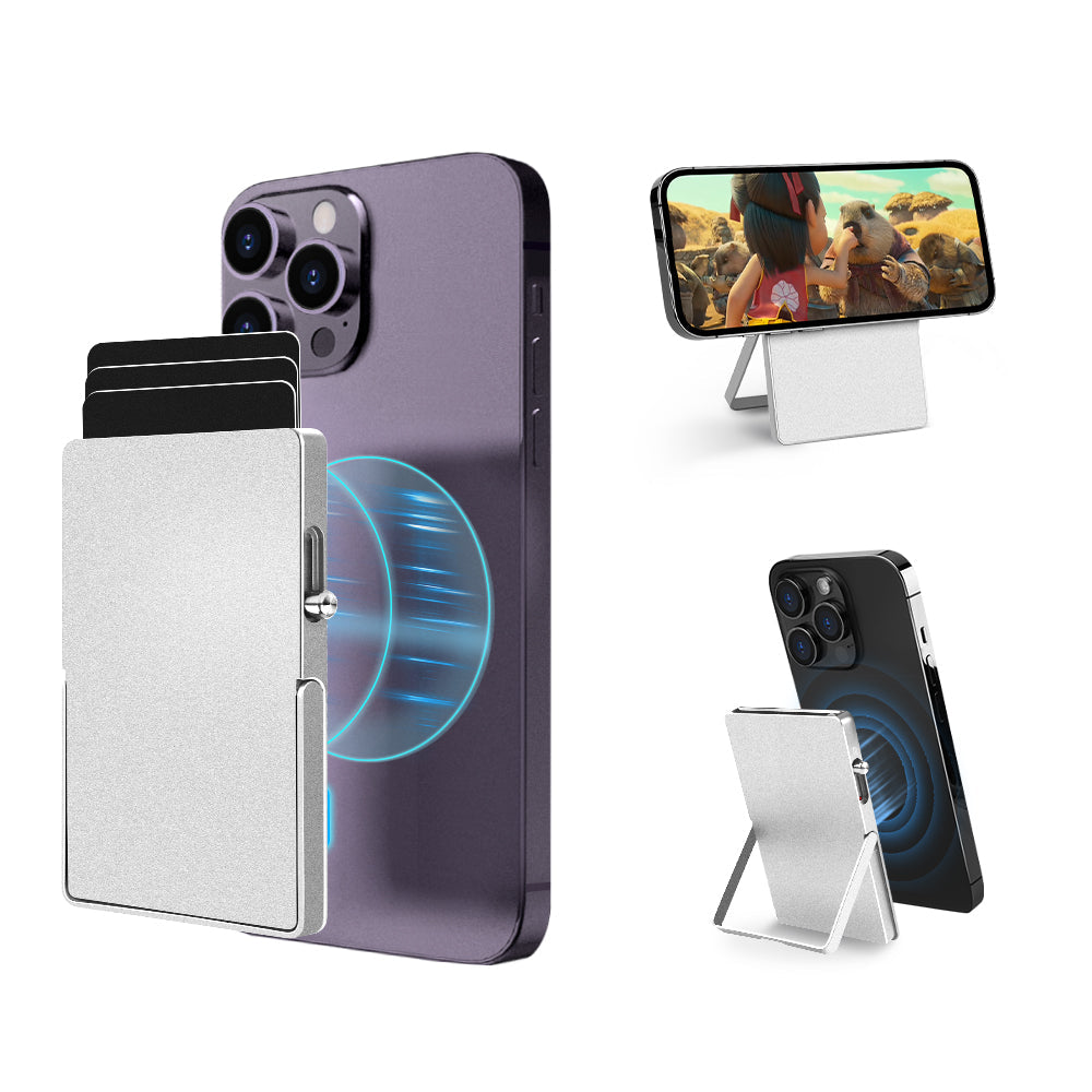 TOYFID MagSafe RFID Blocking Pop-Up Wallet with Adjustable Stand